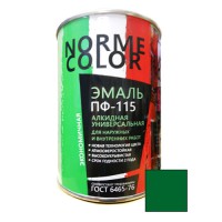 Эмаль ПФ-115 зеленая «Norme Color» (ГОСТ 6465-76) 0,9 кг. (14 шт/уп.) - С-000108298