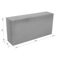Полнотелый бетонный блок Rosser 390х190х188 мм (72 шт.) (СКЦ-3ЛК) - С-000042639