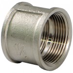 Муфта латунь соединитель хром Ду 50 не сквозная резьба STC 5083