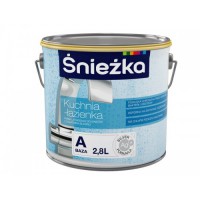 Краска для кухни и ванной «Кухня-Ванная» белая с добавкой силикона (база А) 0,94 л. / Sniezka - С-000109283