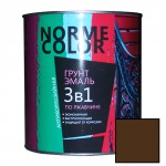 Грунт-эмаль 3 в 1 «Norme Color» коричневая 2,7л. (6 шт/уп) - С-000112081