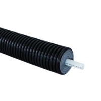 Труба теплоизолированная PE-Xa Ecoflex Thermo Single черный 25х3.5/140 Ру10 95C бухта L=200м Uponor 1045875