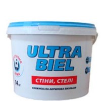 Краска для потолков «Ultra Biel» акриловая 1л. (6 шт/уп.) / Sniezka - С-000085201