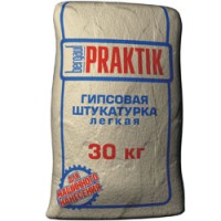 Штукатурка гипсовая лёгкая белая Praktik, (30 кг) 45/48 шт./под. - С-000066090