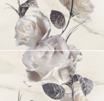 Carrara white Flower Панно (из 2х пл) 58,3х59,3