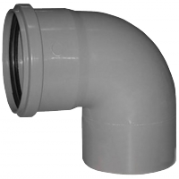Отвод PP-H серый Дн 125х45° б/нап в комплекте Ostendorf 116120