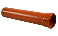 Труба НПВХ коричневый Дн 110х3,2 б/н L=0,56м в комплекте - 033-1678