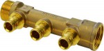 Коллектор латунь Ду 3/4хДн 16х2,2 НР/ВР на 3 выхода для PE-X Uponor 1023028
