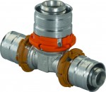 Тройник переходной МП латунь MLC Дн 25х20х25 пресс Uponor 1015021 - 027-6793