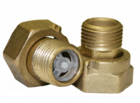 Узел присоединительный с обратным клапаном для водосчетчика латунный - Ду15 L=47