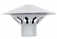 Зонт PP-H серый вентиляцион Дн 50 б/нап - 4606034160817