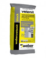 Клей для газо-, пенобетонных блоков Weber.Vetonit block, 25 кг (48 шт./под.) 1001883 - С-000038166