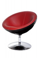 Дизайнерское кресло Lotus (черное с красным) 636 Ego