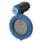 Затвор дисковый поворотный VP4201 Ду 350 Ру10 фл с редуктором со штурвалом Tecofi VP4201-08EP0350