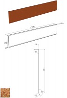 Накладка под фронтон Gerard, L=1,2 м (Rosso 201) - С-000115669