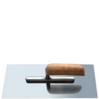 Кельма-гладилка «888» прямая, полир. сталь, дерев. ручка, «Эконом» 130x280мм / 3022216 - С-000075883