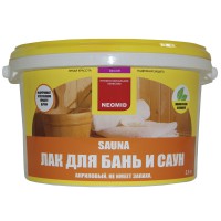 Лак для бань и саун «Neomid Sauna» антиcептический 2,5 л. (4 шт/уп.) / Экспертология - С-000113561