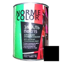 Эмаль ПФ-115 черная «Norme Color» (ГОСТ 6465-76) 0,9 кг. (14 шт/уп.) - С-000097228