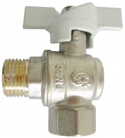 Кран шаровой латунь угловой Faro 1212 Ду 15 ВР/НР бабочка STC 1212 - 4606034047491