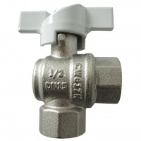 Кран шаровой латунь угловой Faro 1210 Ду 15 ВР/ВР бабочка STC 1210 - 4606034047477