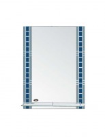 Зеркало комбинированн с полочкой P706 серебряный+синий POTATO - 001-0164