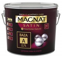 Краска для стен и потолков «Magnat» сатиновая 0,9 л. (База А) / Sniezka - С-000109651