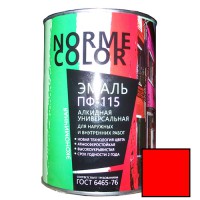 Эмаль ПФ-115 красная «Norme Color» (ГОСТ 6465-76) 0,9 кг. (14 шт/уп.) - С-000098516