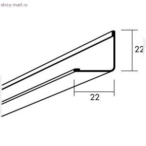 Купить 26358762 Пристенный уголок Connect С3 8762, Белый 01 L=3м 75м/уп ...