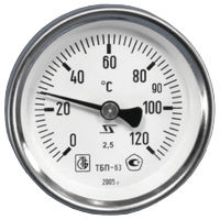 Термометр биметаллический Дк63 L=100мм 200C ТБП-Т Юмас - 011-0280