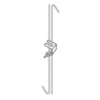 Комплект из оцинкованного крючка (0,35 м, 3 мм) и пружины с 2 отверстиями (3 мм) - С-000088357