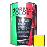 Эмаль ПФ-115 желтая «Norme Color» 0,9 кг. (14 шт/уп.) / Ярославль - С-000100559