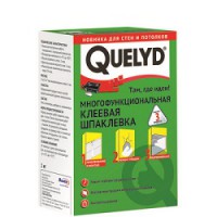 Шпаклевка многофункциональная клеевая «Quelyd» (зеленая этик.) 1 кг. (6 шт/уп.) - С-000089625