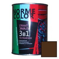 Грунт-эмаль 3 в 1 «Norme Color» коричневая 0.9л. (14 шт/уп) - С-000112080