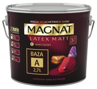 Краска для стен и потолков «Magnat» матовая 0,9 л. (База А) / Sniezka - С-000109653