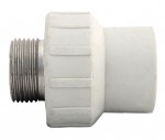 Муфта PP-R комбинированн серый Дн 20х3/4 НР Firat - 4606034032930