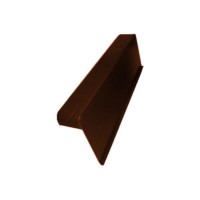 Браас Франкфуртская боковая облегчённая черепица, правая, тёмно-коричневый (3 шт./м.п.) алюм. - С-000115771