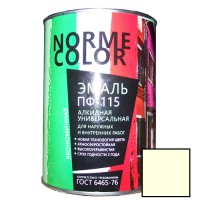 Эмаль ПФ-115 кремовая «Norme Color» (ГОСТ 6465-76) 0,9 кг. (14 шт/уп.) - С-000100239