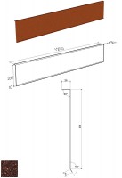 Накладка под фронтон Gerard, L=1,2 м (Bark 687) - С-000115585