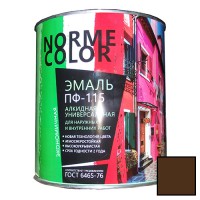 Эмаль ПФ-115 коричневая «Norme Color» (ГОСТ 6465-76) 2,7 кг. (6 шт/уп.) - С-000099546