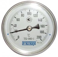 Термометр биметаллический Дк80 L=40мм 200C ТБ80 Метер - 011-0167