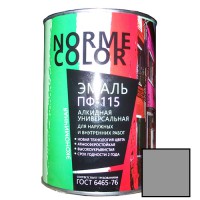 Эмаль ПФ-115 серая «Norme Color» (ГОСТ 6465-76) 0,9 кг. (14 шт/уп.) - С-000108303