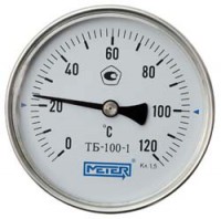 Термометр биметаллический осевой Дк80 L=40мм 120C ТБ80 Метер - 4606034085530