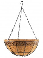 Подвесное кашпо, Palisad, с орнаментом, 25 см, с кокосовой корзиной / 69003 - С-000116522
